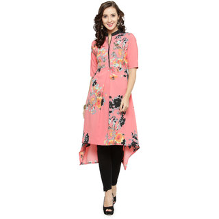 Printed Cotton Half Sleeve Kurti, Size : M, XL