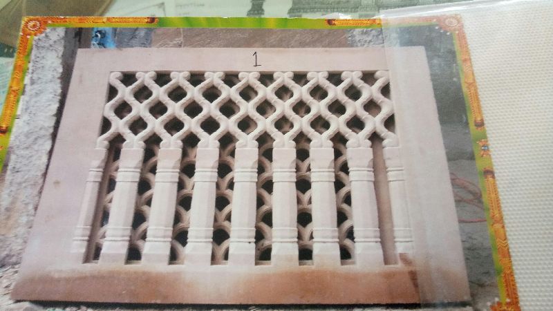 Dholpur Sandstone jali, Shape : Square