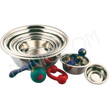 Stainless steel feed bowl