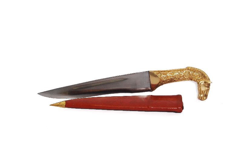 Straight Polished Brass Persian Knife, for Decoration, Size : 18 inches
