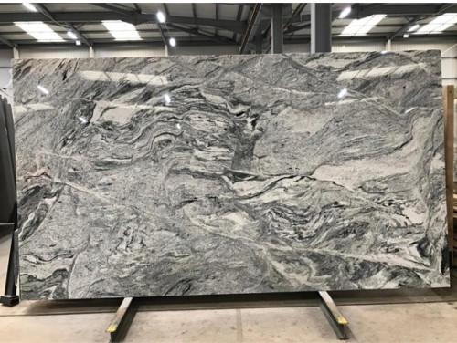 Polished granite slab