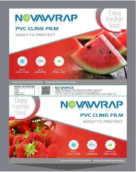 Novawrap Pvc Cling Film, Length : 800-1200mtr