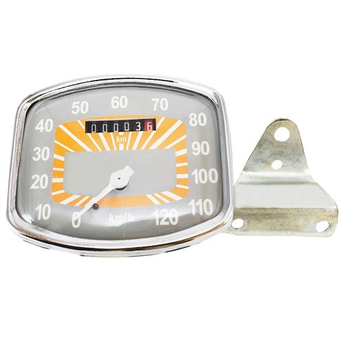 Vespa VNB 125 GS 120 KPH Grey Orange Speedometer