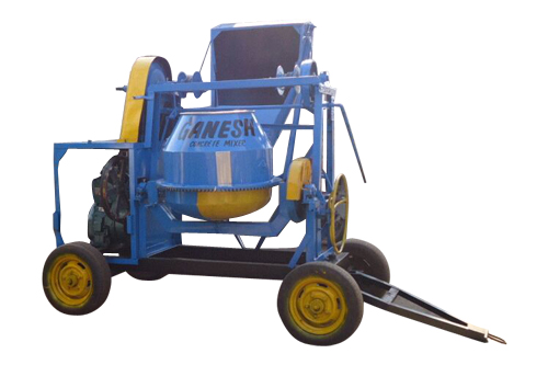 Semi Automatic Concrete Mixer with Mechanical Hooper