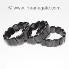 IRPHAN AGATE Gemstone Stretchable Bracelet, Main Stone : Black Tourmaline