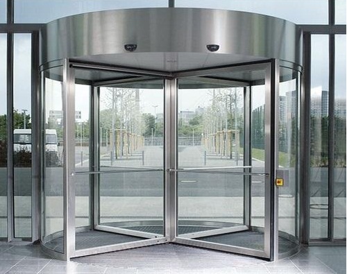 Polished Glass Automatic Revolving Doors, for Hotel, Office, Feature : Fine Finished, Perfect Shape