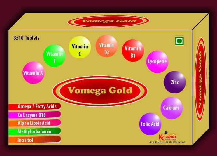 Vomega Gold Tablets for Clinical, Hospital, Personal