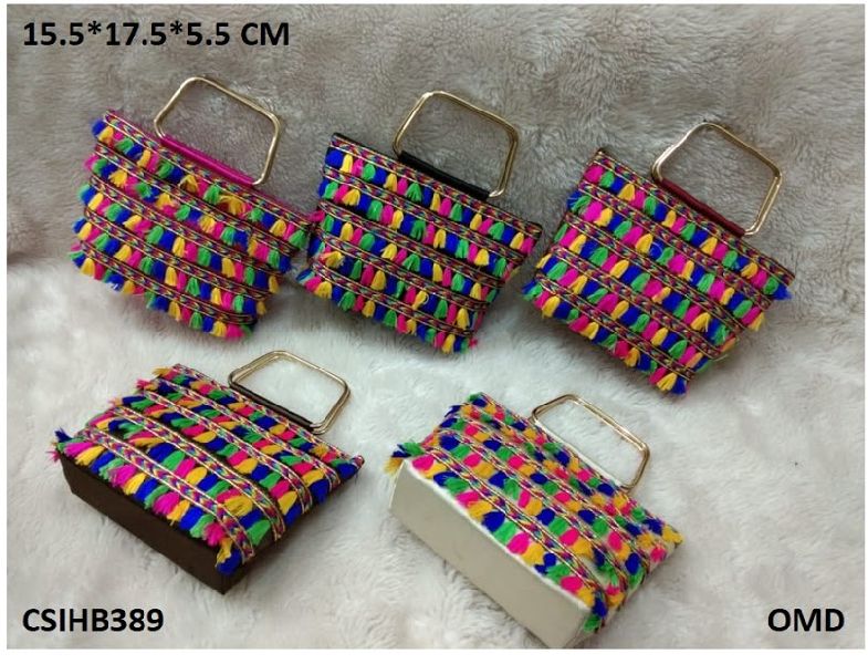 Craftstages International Raw Silk Gorgeous Handbag, Specialities : Colorful, Fashionable, Shiny Look, Stylish