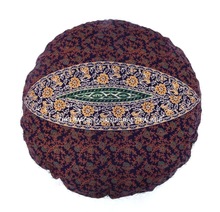 Fabric pouf ottoman