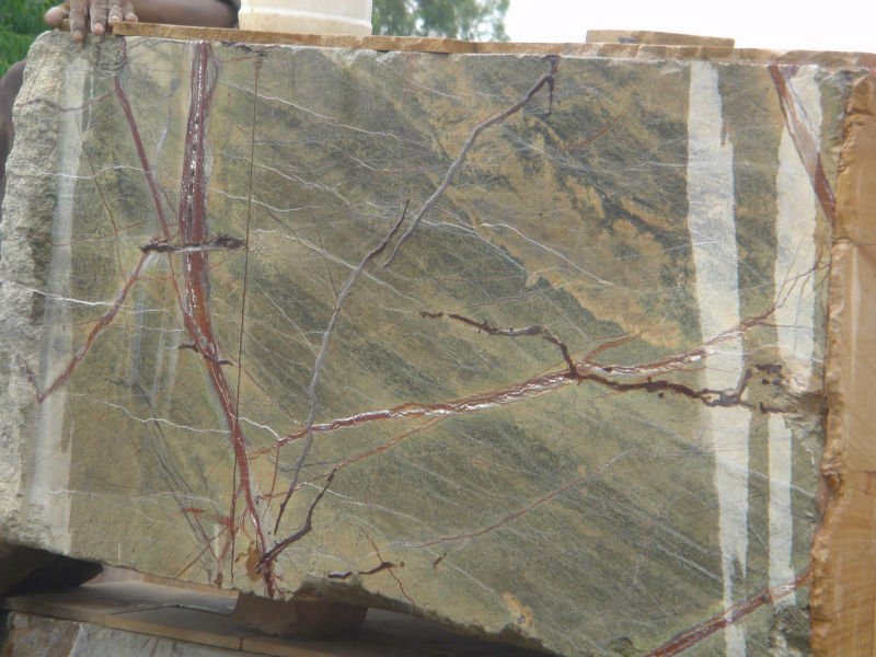 Green forest marble blocks