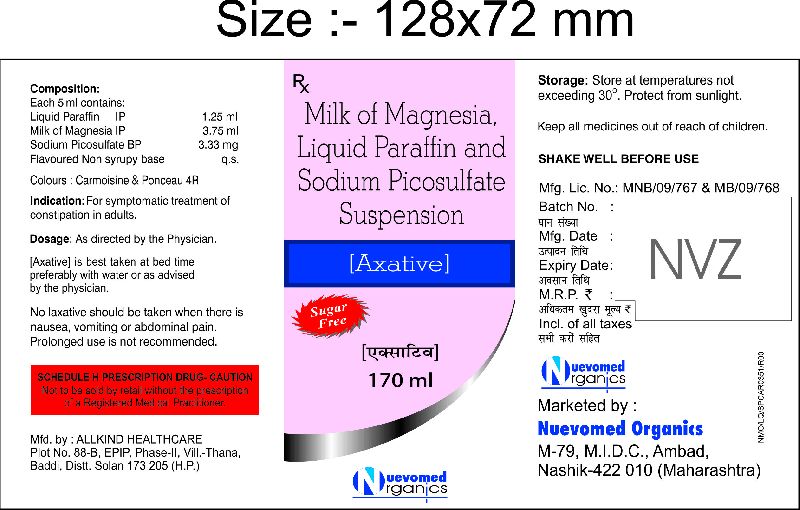 Sodium Picosulfate+Milk Of Magnesia+Liquid Paraffin