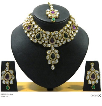 Kundan necklace, Occasion : Anniversary, Engagement, Gift, Wedding