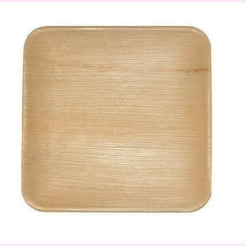 10 Inch Areca Leaf Square Plates, for Serving Food, Color : Brown