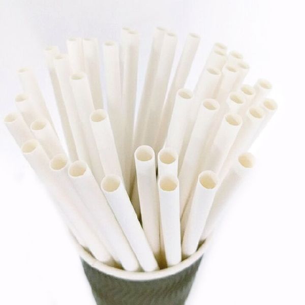 10mm Plain Paper Straws
