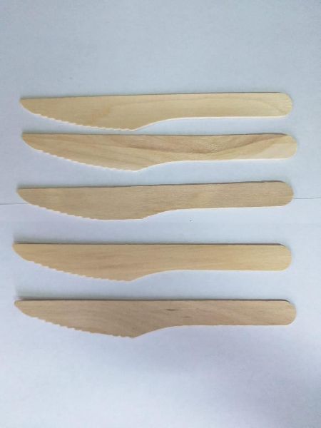 Wooden 140mm Birchwood Knives, Color : Brown