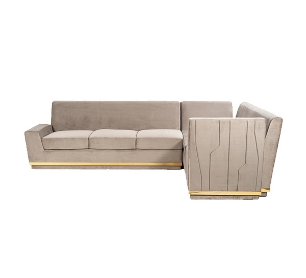 Stainless Steel Premium Velvet Sofa