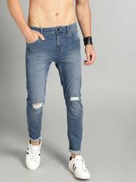 Mens Rugged Denim Jeans, for Casual Wear, Technics : Woven