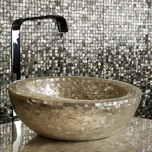 Mother Of Pearl Wash Basin, Style : Modern