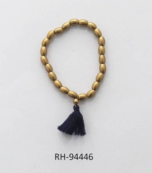 Rashi Handicraft Brass Bead Tassel Bracelet, Gender : Children's, Men's, Unisex, Women's