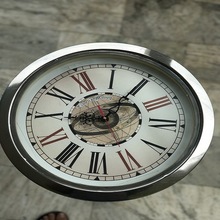 Metal FOLDABLE CLOCK TABLE, Color : SILVER