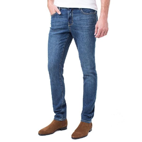 Plain Cotton Mens Stretchable Jeans, Feature : Impeccable Finish, Skin Friendly