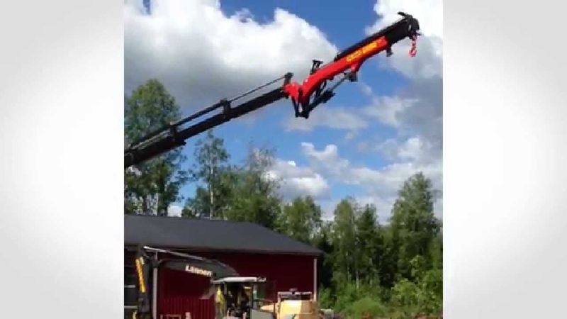 Hydraulic Tractor Mounted Crane, for Industrial, Agriculture, Color : Red, Green, Blue, Yellow