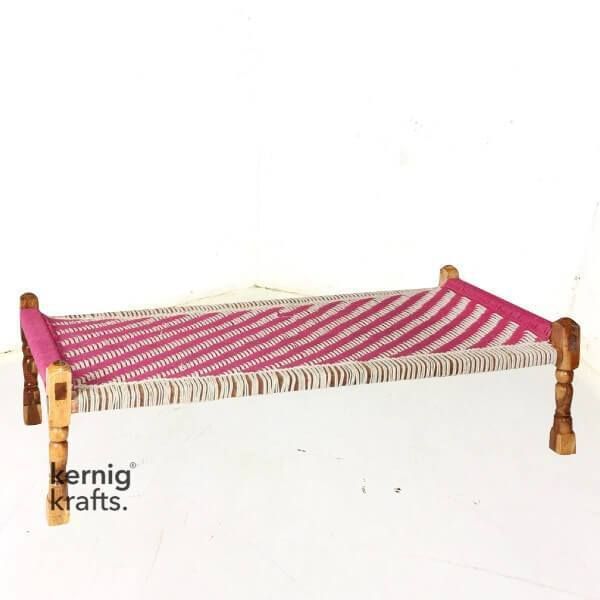 HAND WEAVING WOOD BENCH