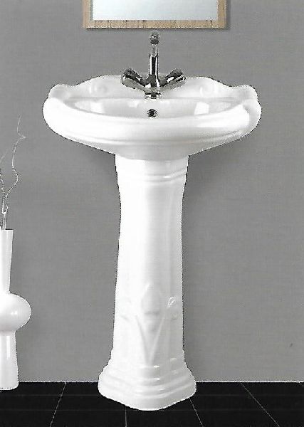 Mini Sterling Pedestal Wash Basin, for Home, Hotel, Restaurant, Pattern : Plain