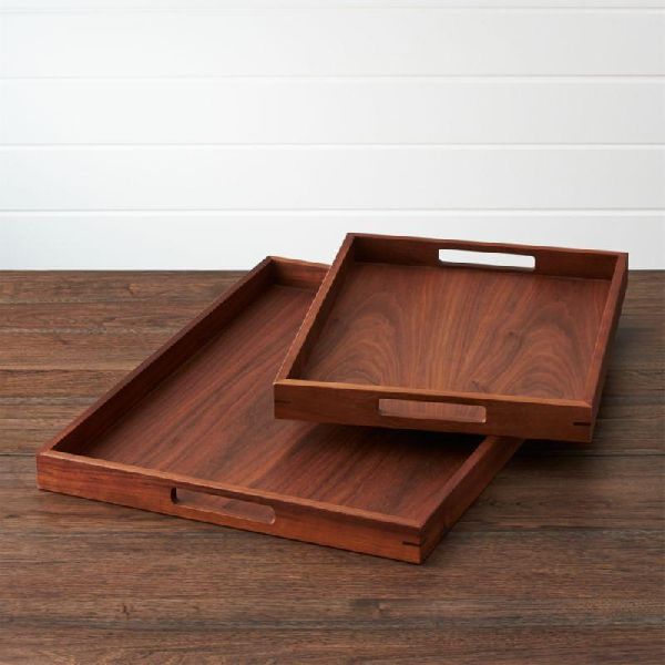 Polished Wooden Trays, for Serving, Size : 16x8inch