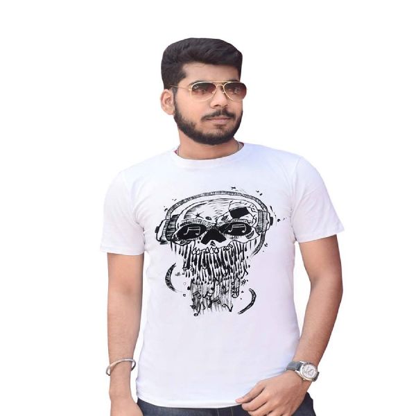 Skull Head Graphic T-Shirt, Size : All Sizes