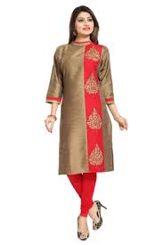 Printed Ladies Fancy Silk Kurti, Size : M, XL