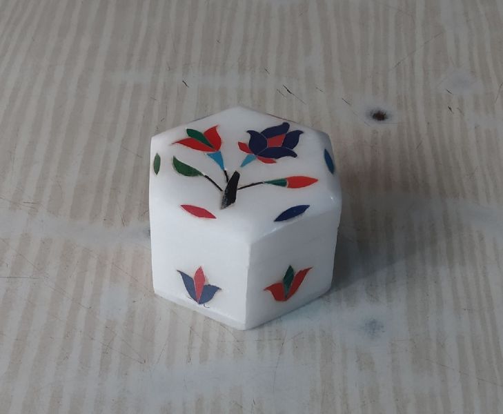 Marble Inlay Work Ring Boxes