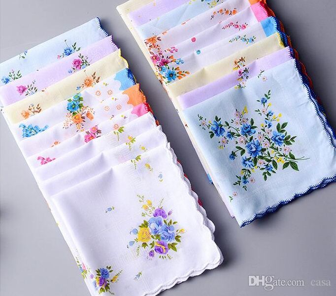 Printed Cotton Ladies Handkerchief, Size : 6x6Inch, 8x8inch