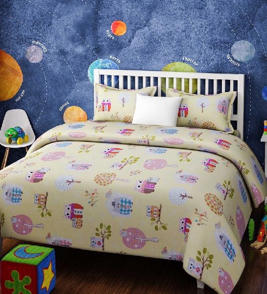 Cartoon Printed Double Bed Sheets
