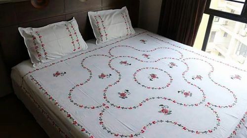 embroidered bed sheets