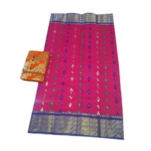 Block Printed Handloom Banarasi Tant Saree, Occasion : Casual Wear