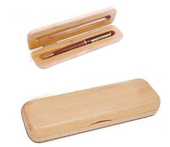 Rectangular Polished Wooden Pen Box, for Gifting, Pattern : Plain