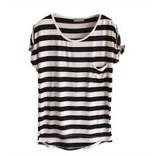 Striped Cotton Ladies Casual T-Shirt, Size : M, XL