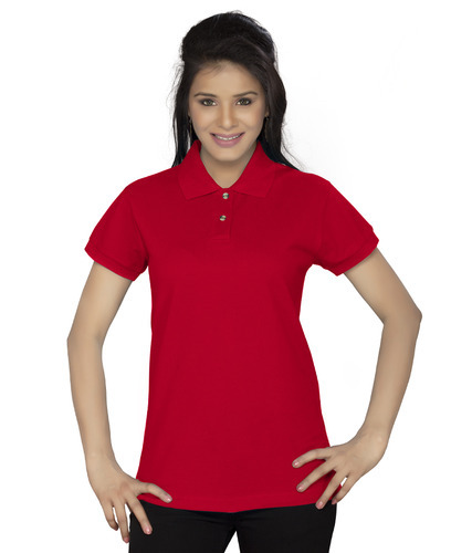 Cotton Ladies Polo T-Shirt, Feature : Anti-shrink, Anti-wrinkle, Comfortable