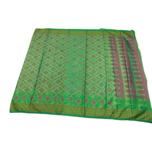 Noman Creation Cotton Green Fancy Saree, Occasion : Party wear