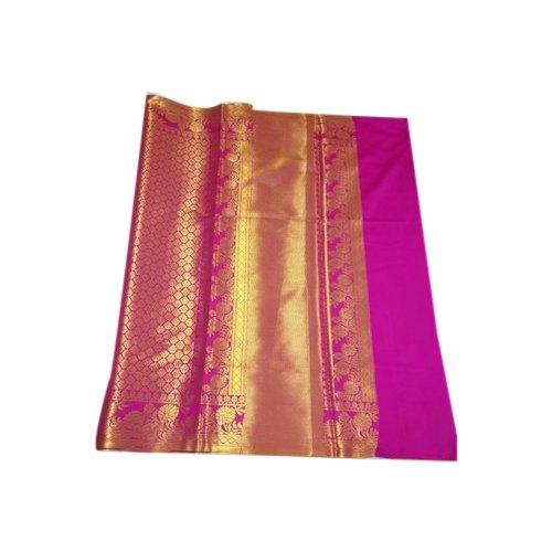 Noman Creation Zari Magenta Chanderi Silk Saree, Occasion : Party Wear