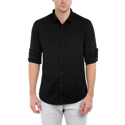 Full Sleeve Mens Cotton Plain Shirt, for Anti-Shrink, Breathable, Eco ...