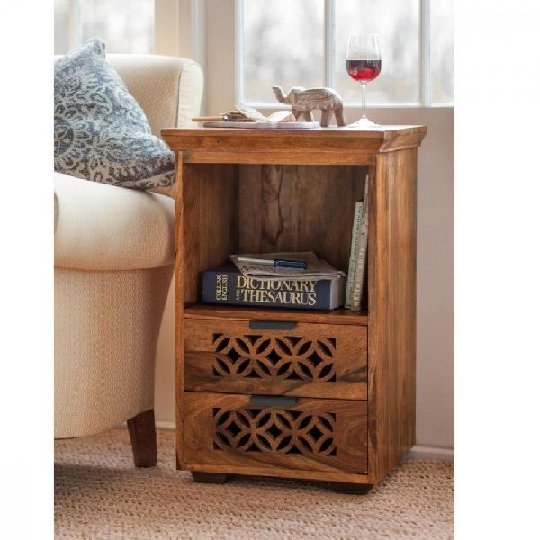 JGS Rosewood Wood BedSide Cabinet, for Home Furniture
