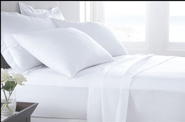 Plain Percale White Bed Sheet