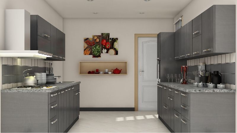Polished Parallel Modular Kitchen, for Home, Hotel, Pattern : Morden