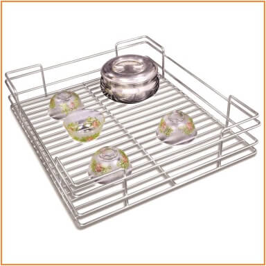 Metal Plain Basket, for Kitchen, Color : Silver
