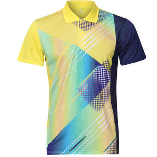 Mens Yellow Printed T-Shirt, Occasion : Casual Wear