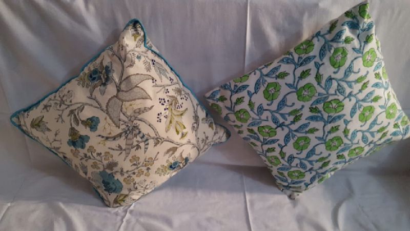 Square Cotton Fancy Cushion Covers, for Bed, Sofa, Size : 40cm X 40cm, 45cm X 45cm