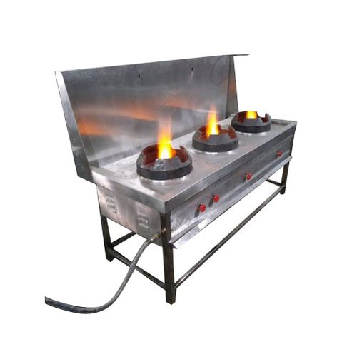 Manual burner cooking range, Color : Silver, Metallic color