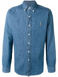 Collar Neck mens denim shirt, Packaging Type : Poly Bags, Corrugated Boxes